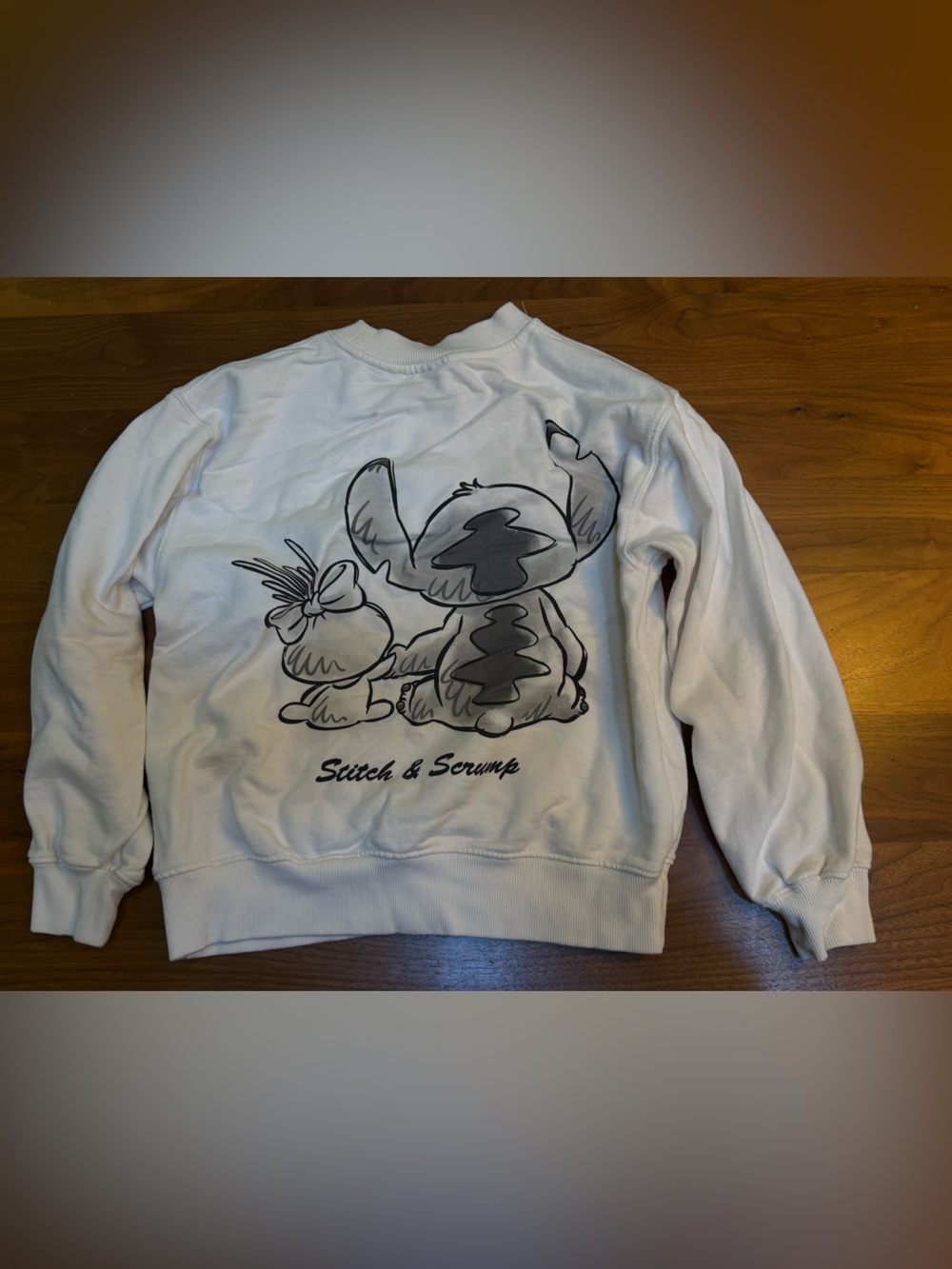 Disney Lilo & Stitch Girls White Sweatshirt Size 11-12